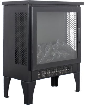 17 inch Freestanding Electric Fireplace Stove heater with 3D Flame effect
