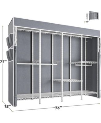 Clothes Rack with Cover,1150LBS Heavy Duty Clothing Rack for Hanging Clothes,Adjustable Portable