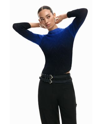 Women's Gradient texture blouse