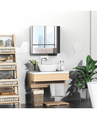 Wall Mount Bathroom Medicine Cabinet W/ Mirror Steel Frame 24"x22"