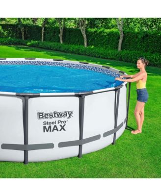 Flowclear 14 Feet Round Above Ground Pool Solar Pool Cover Only, Blue