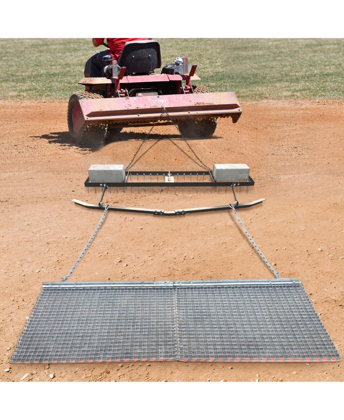 Yard Tuff 6' Spike Drag with Surface Leveling Bar and Drag Mat for Atv/UTVs