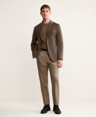 Men's Structured Slim Fit Cotton Blazer