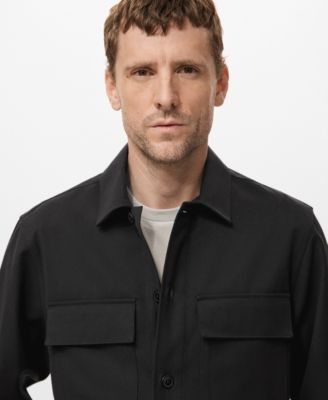 Men's Pockets Flannel Overshirt