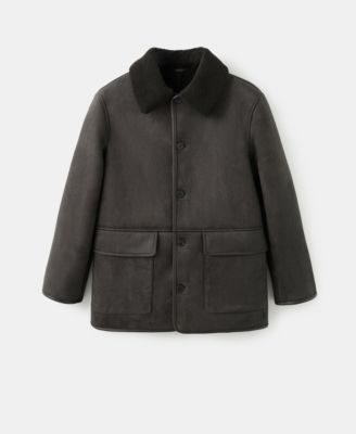 Men's Faux-Shearling Suede Jacket