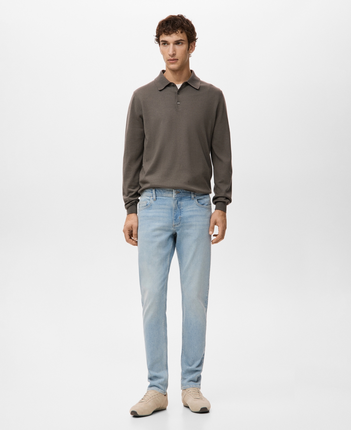 Mango Men's Jan Slim-Fit Frayed Effect Jeans