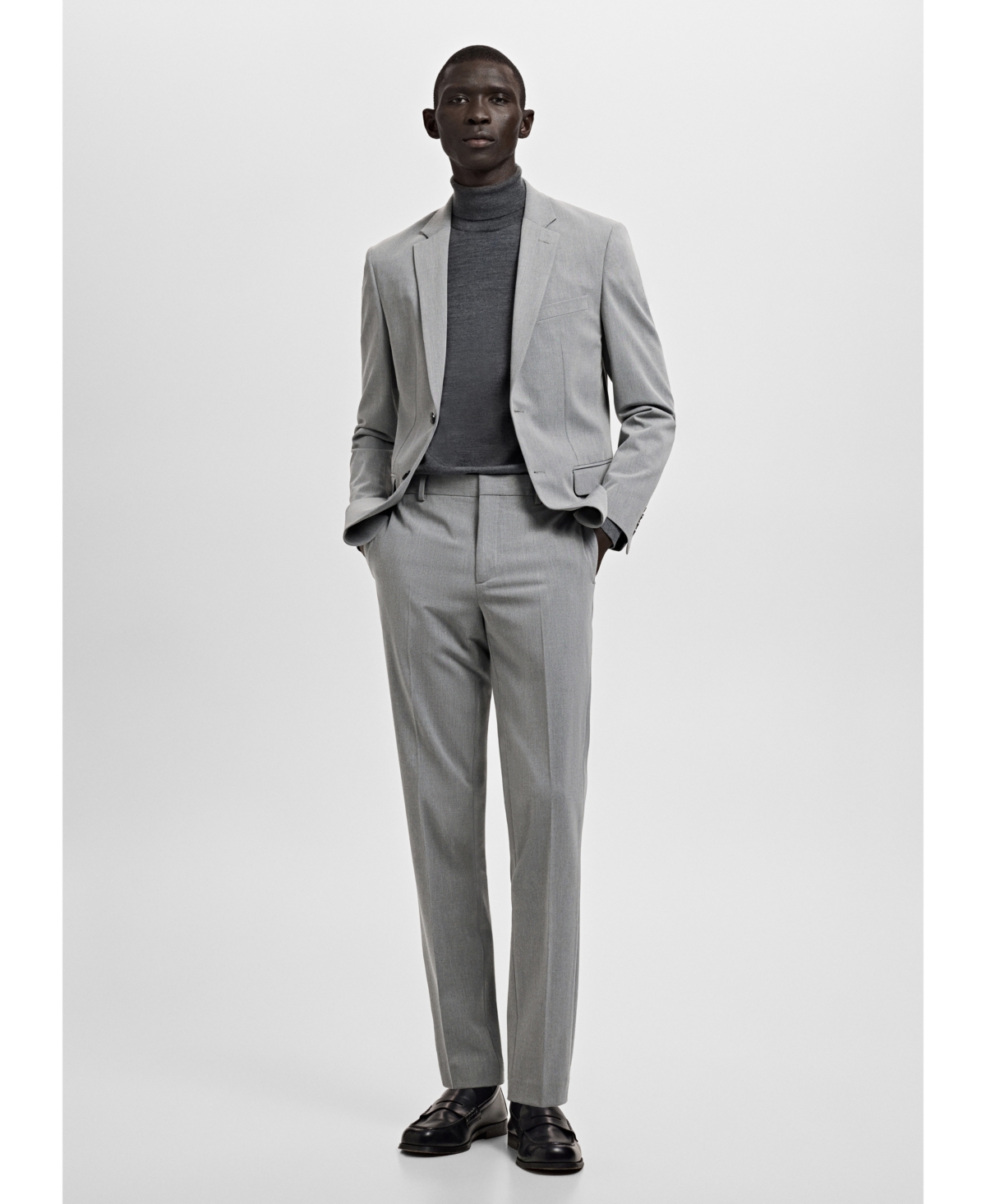 Mango Men's Stretch Fabric Super Slim-Fit Suit Pants