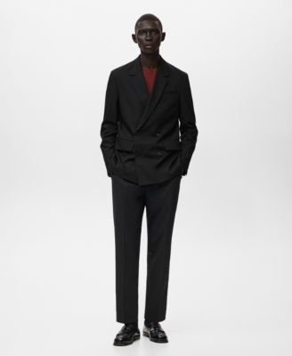 Men's Boston Regular-Fit Double-Breasted Suit Blazer