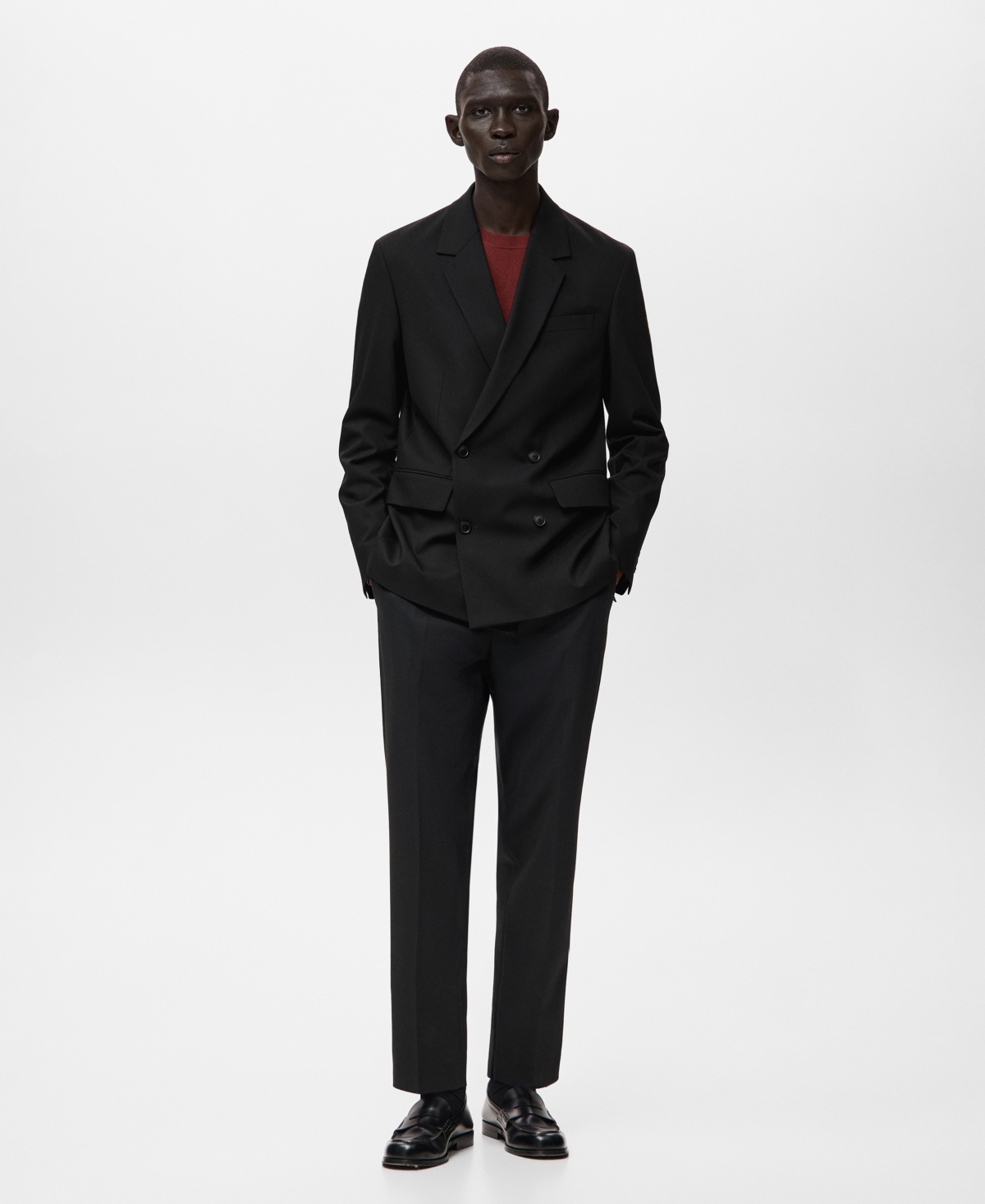 Mango Men's Boston Regular-Fit Double-Breasted Suit Blazer