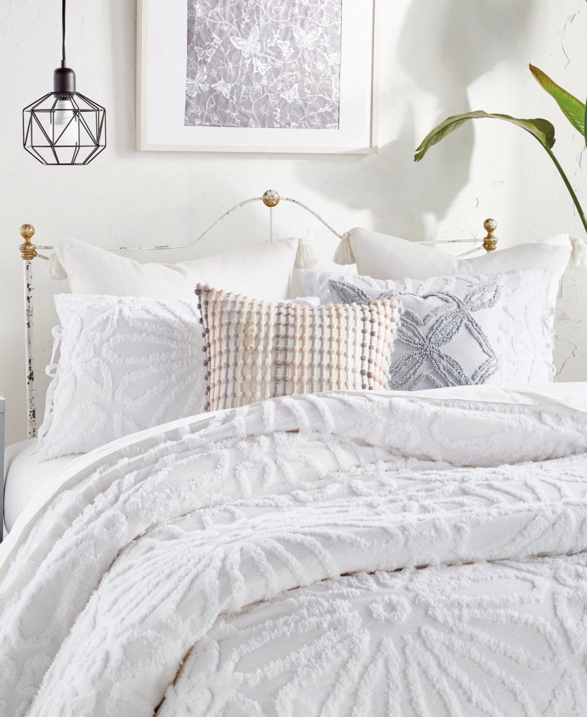 Peri Home Chenille Medallion 3-Pc. Duvet Cover Set, King