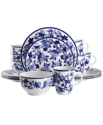 Blue Orchid 16-Pc. Dinnerware Set, Service For 4