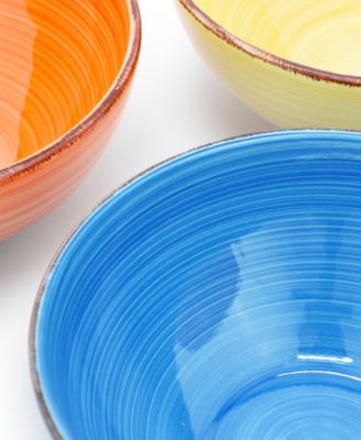 Color Ridge Cereal Bowls, Set of 6