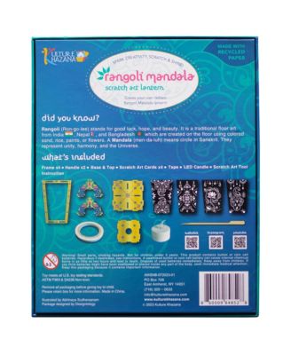 Rangoli Mandala Scratch Art Lantern