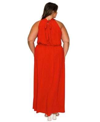 Plus Size Cassia Halter Neck Dress