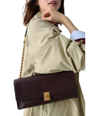 Deco Medium Fine Grain Leather Soft Shoulder Bag