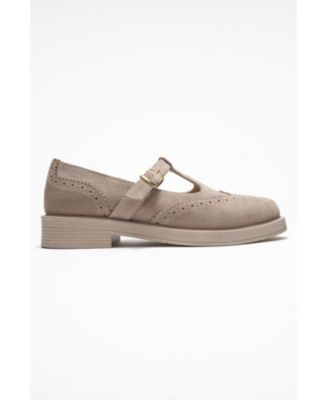Women Janney Leather Strap Loafers