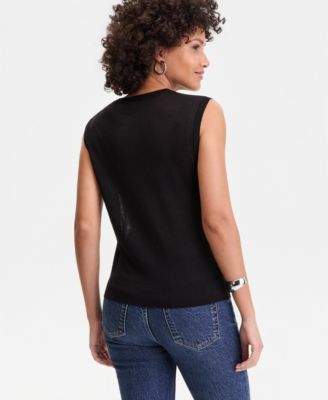 Women's Sleeveless Crewneck Sweater