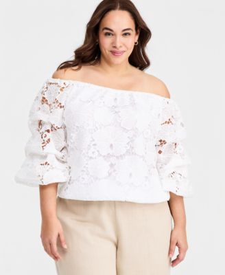 Plus Size Off-The-Shoulder Top