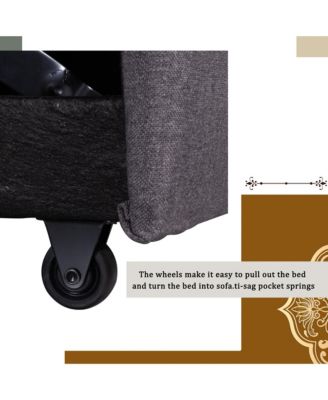 Sleeper Sectional Sofa with Storage and Cushions