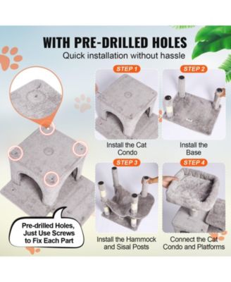 63" Multi-Level Cat Tree with 2 Condos