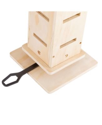 9' Adjustable Height Floor-to-Ceiling Cat Tree with Perching Shelves