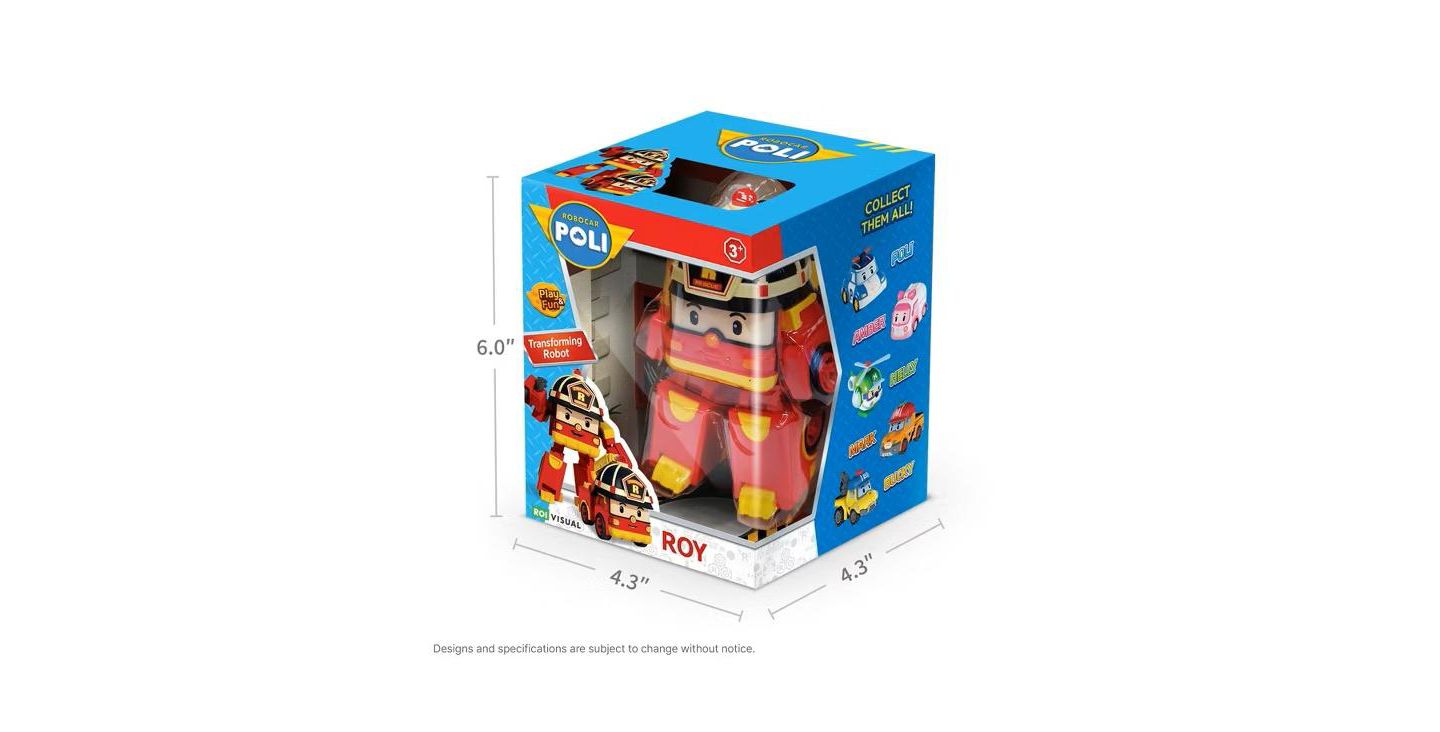 Детские фигурки Robocar Poli 2PCS 4" Transforming Robots (POLI & ROY) - Emergency Rescue Vehicle Action Figures Kids Educational Pretend Play Toy — фото 5