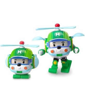4" Transforming Robot Hellicopter - Helly | Emergency Rescue Vehicle Action Figures | Kids Educational Pretend Play Toy