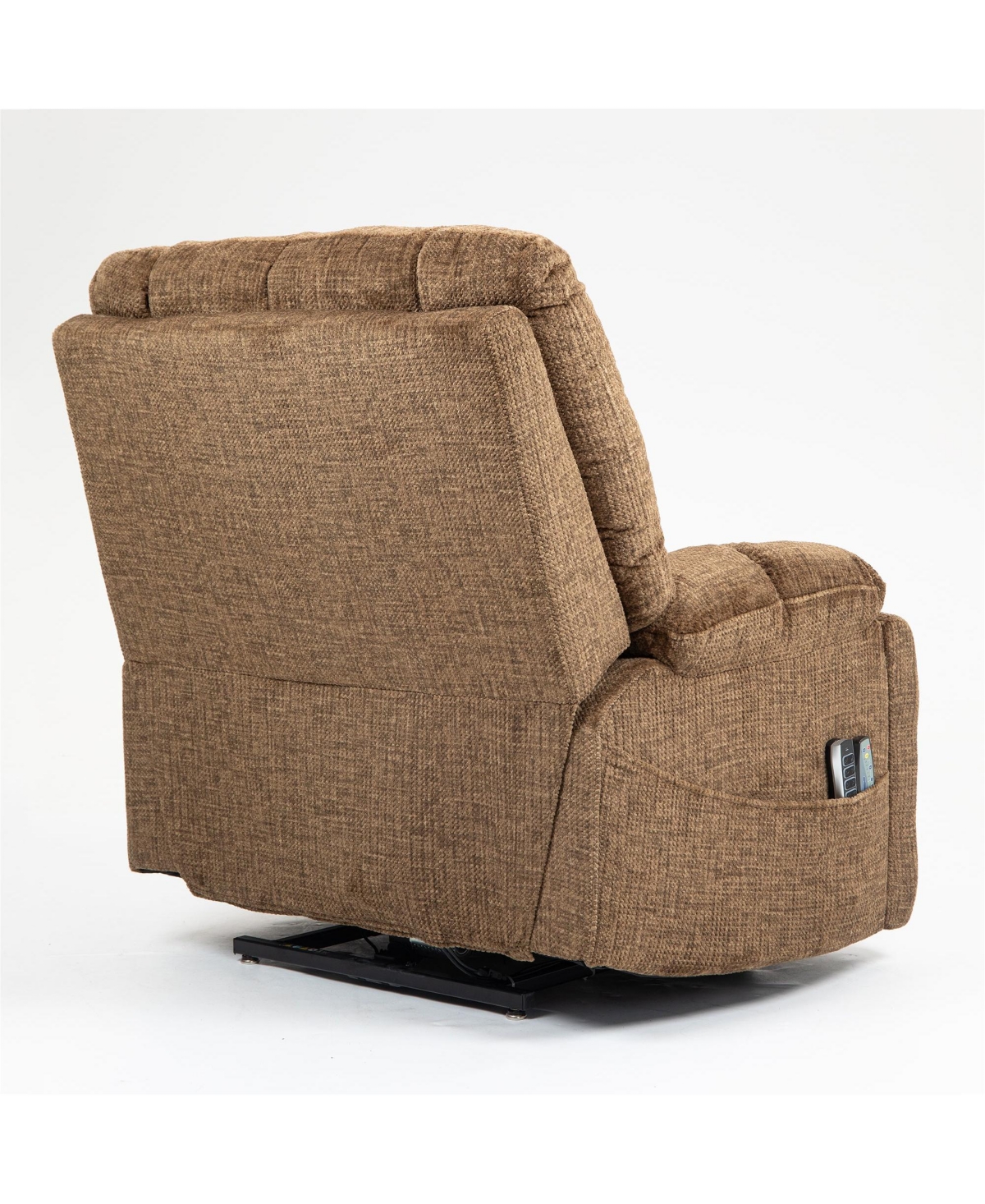 Boyel Living Chenille Power Lift Recliner Chair with Heat and Massage, 4 Okin Motors, Adjustable Headrest Lumbar