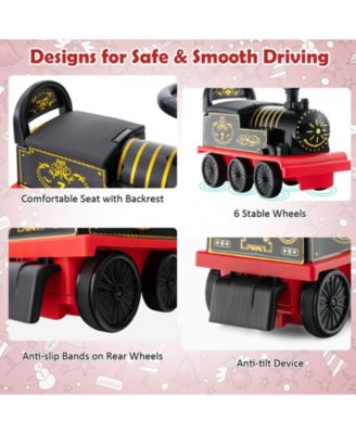 6V Electric Kids Ride On Car Toy Train with 16 Pieces Tracks