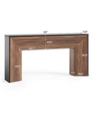 Console Table for Entryway, 63 Inches Extra Long Black Wooden Sofa Table for Living Room, Modern Hallway Foyer Table