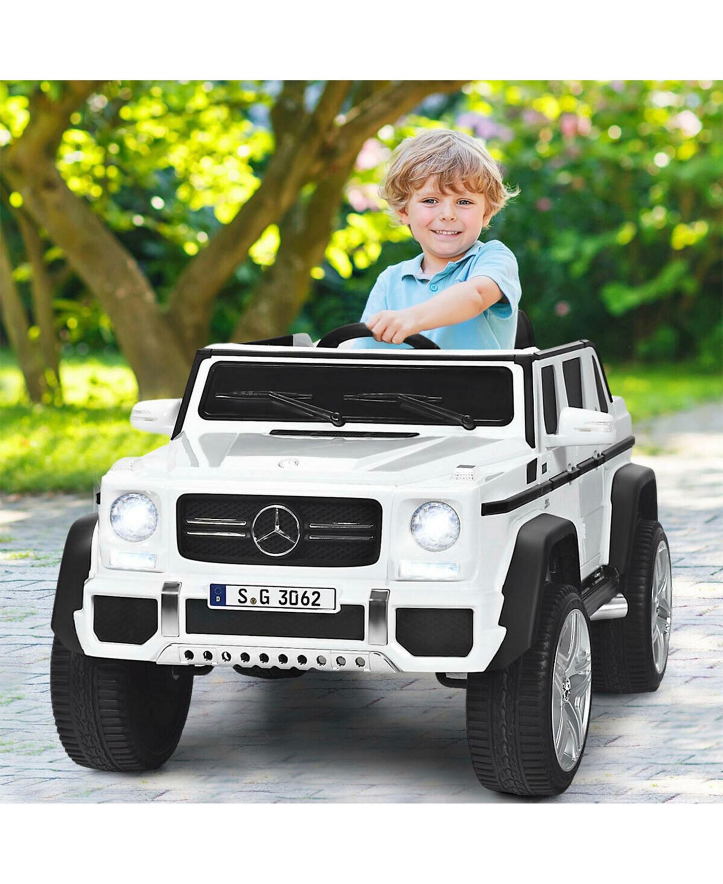 Детская игрушка SUGIFT 12V Licensed Mercedes-Benz Maybach Remote-Control Ride-On Car, Ages 3-6, цвет: Белый — фото 7