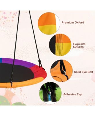 40-Inch Flying Saucer Tree Swing Outdoor Play Set with Easy Installation Process for Kids