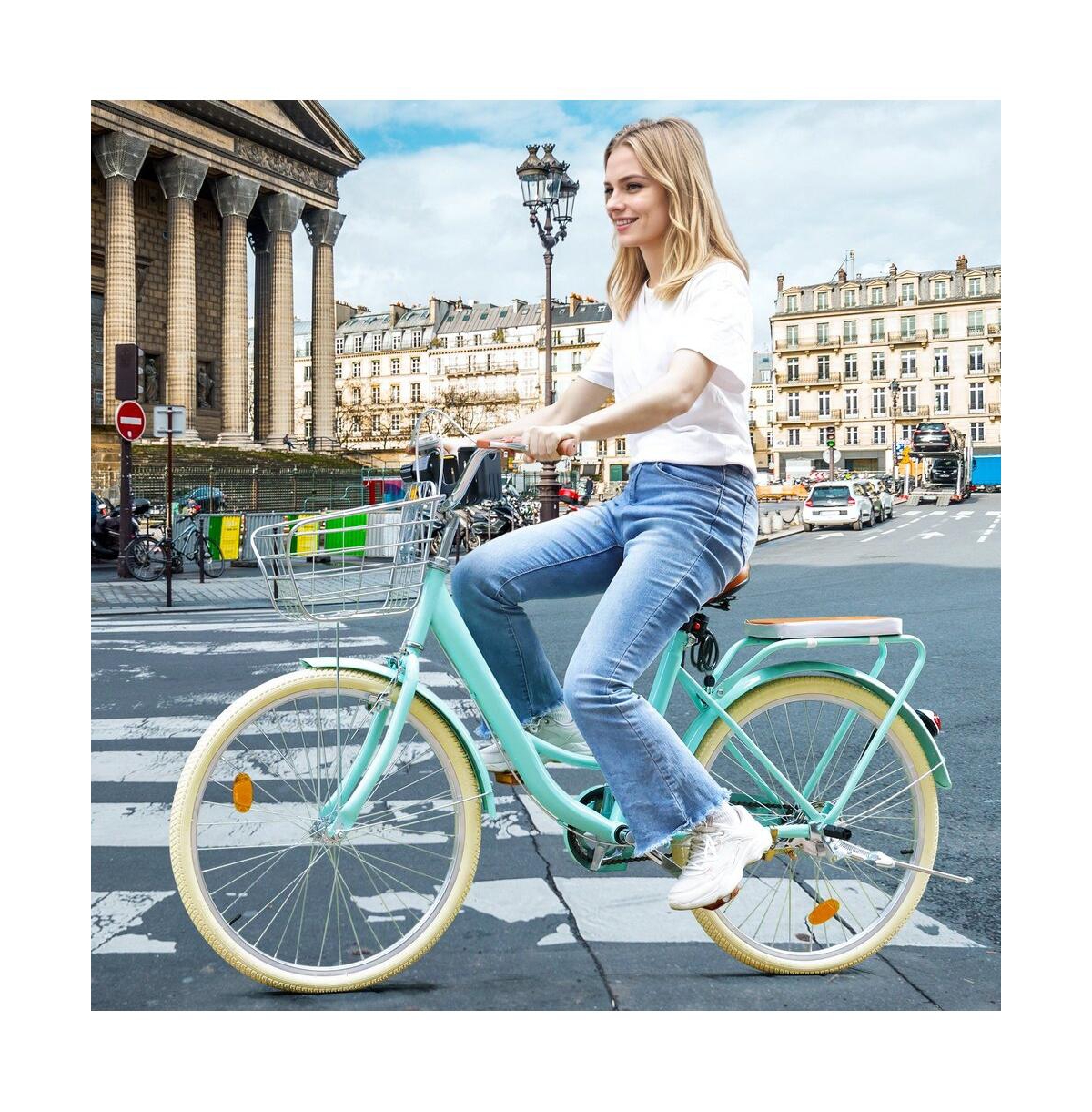 Artudatech 26-Inch Cruiser Bike with Low Step Frame, Passenger Seat & Free Bottle Holder