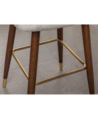 Elegant Mid-Century Barstools with Button Tufted Backs
