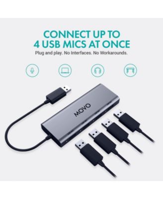 UMX-1 USB Microphone Hub - Connects 4 USB Microphones to Computers