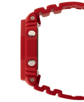 Men's Japanese Quartz Red Resin Watch 45.4mm