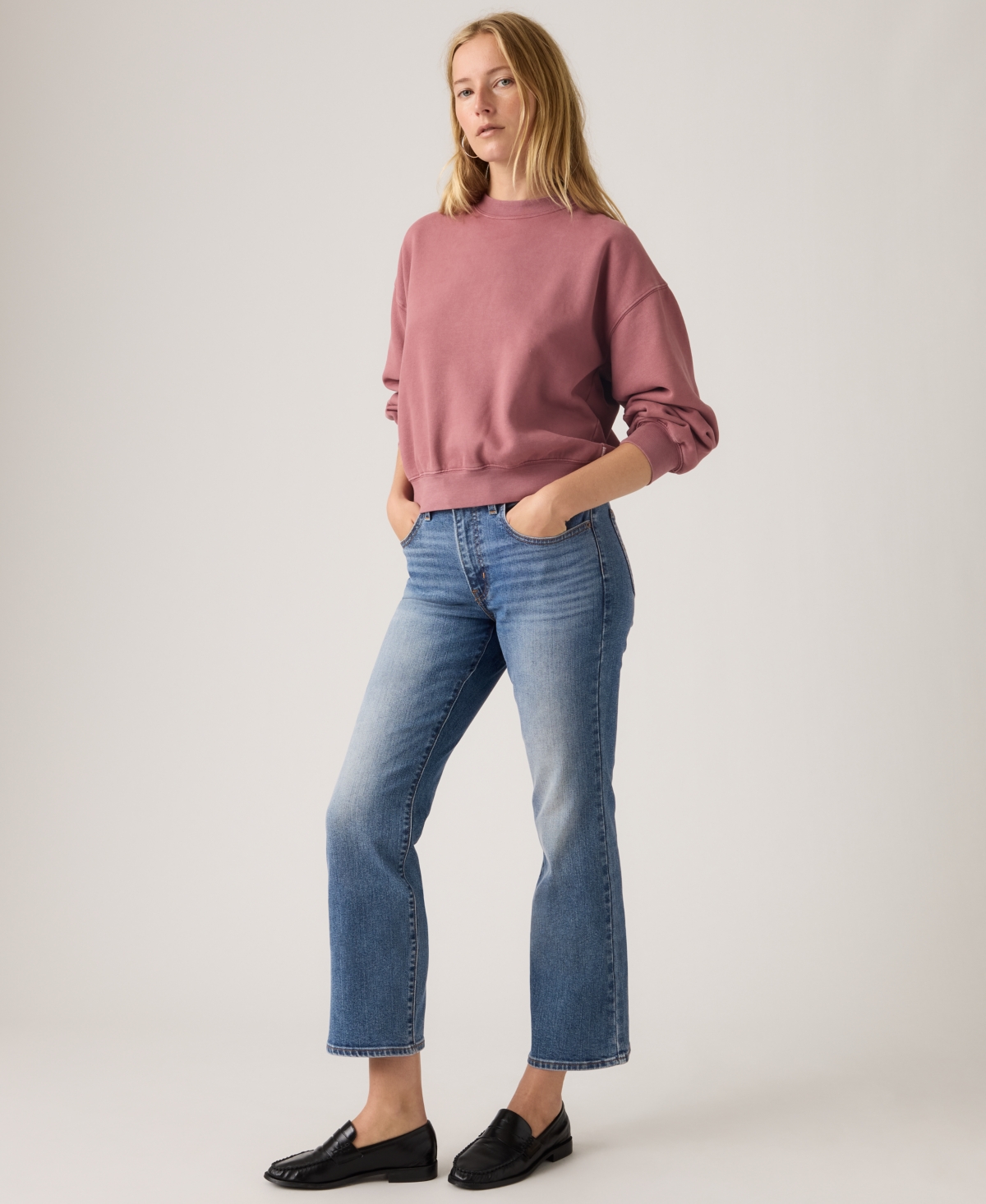 Levi's Juniors' 725 Authentic Kick Boot High-Rise Jeans