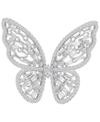 Cubic Zirconia Butterfly Pin Brooch