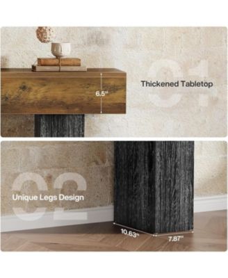 63" Long Entryway Table, Farmhouse Console Table Behind The Couch, Wooden Foyer Stand Entry Station for Entrance