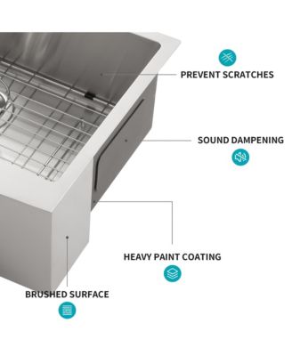 30x21x10-Inch Stainless Steel Farmhouse Apron Front Single Bowl Kitchen Sink