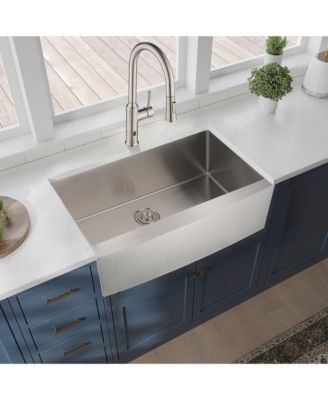 huluwat 33x21x10inch Farmhouse Apron Single Bowl Kitchen Sink Stainless Steel