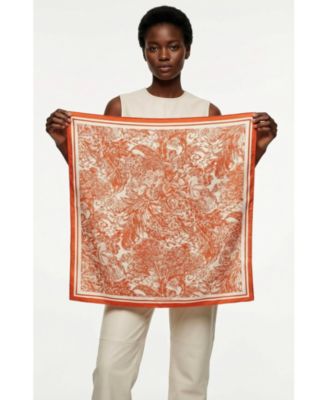 Terracotta Dream Double Sided Silk Scarf