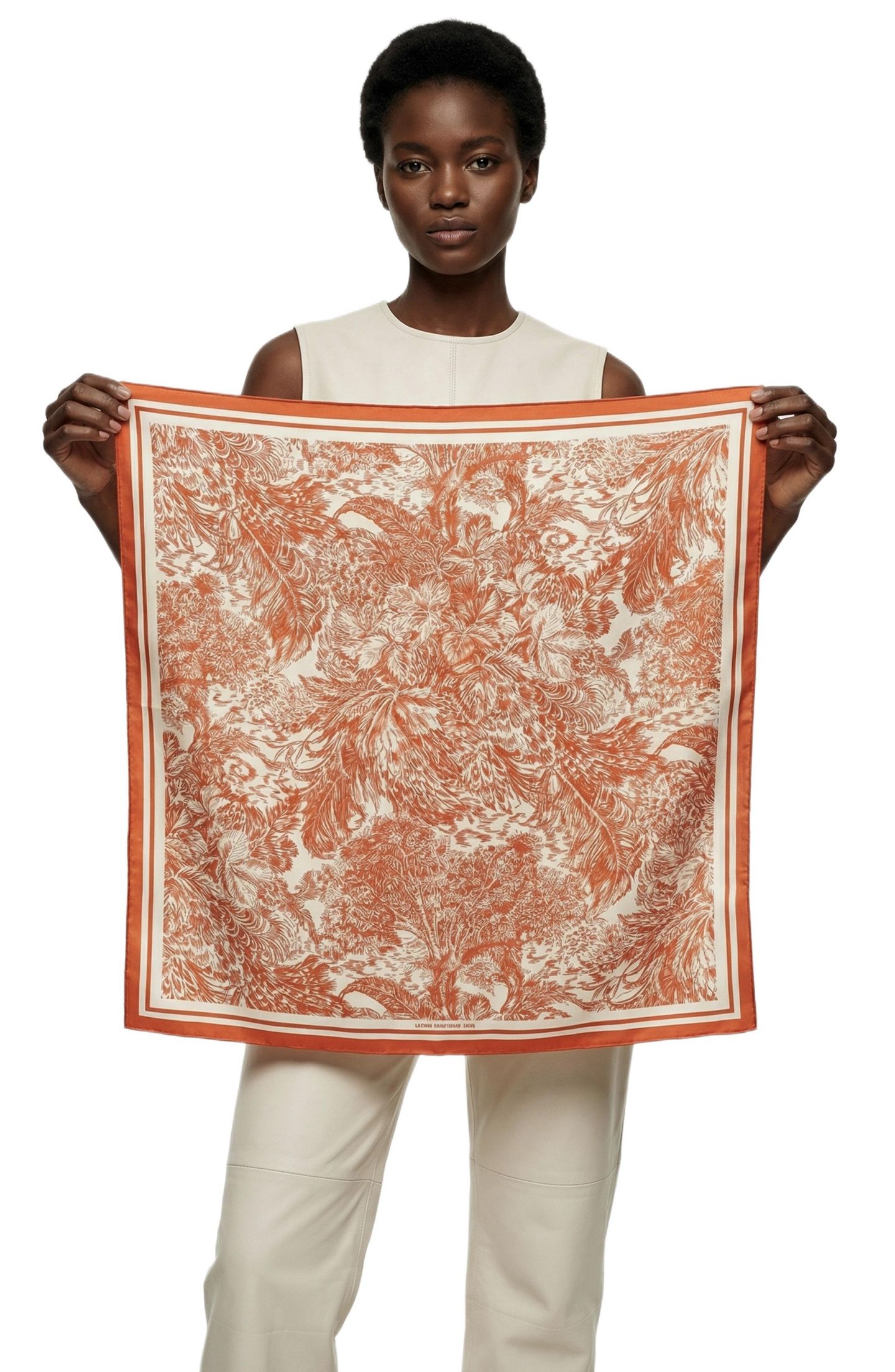 Женский шарф Jessie Zhao New York Terracotta Dream Double Sided Silk, цвет: Розовый — фото 4