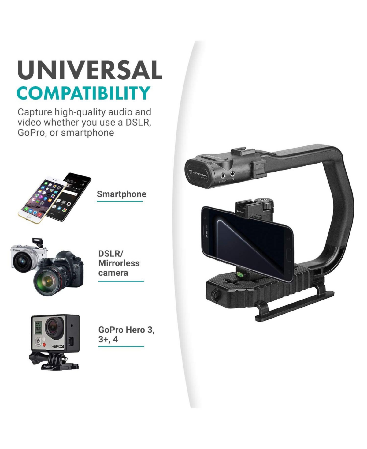 Movo MicRig-W1 Wireless Microphone Filmmaker Handle