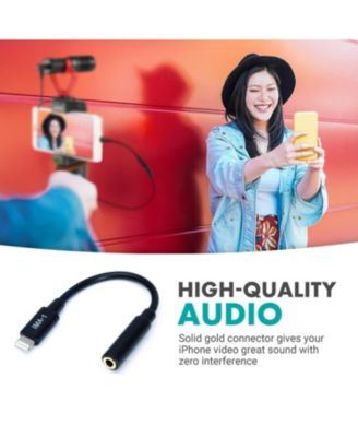 IMA-1 Microphone Adapter Cable - 3.5mm TRRS to Lightning Connector - Compatible with iOS Devices
