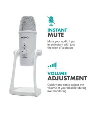 UM700W White Desktop USB Microphone for Computer