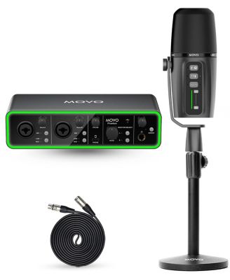 Music/Audio Interface Bundle -with USB Interface, UM6 Dynamic Microphone, and Tabletop Stand