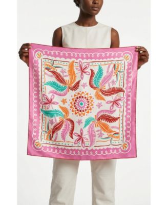 Dancing Palms Double Sided Silk Scarf