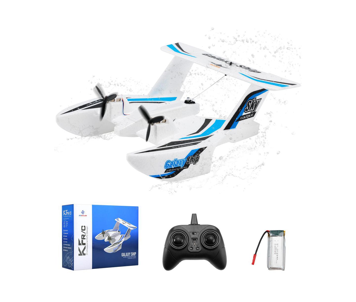Детская игрушка Bruce & Shark 3-in-1 2.4G Remote Control Plane, цвет: Синий — фото 1