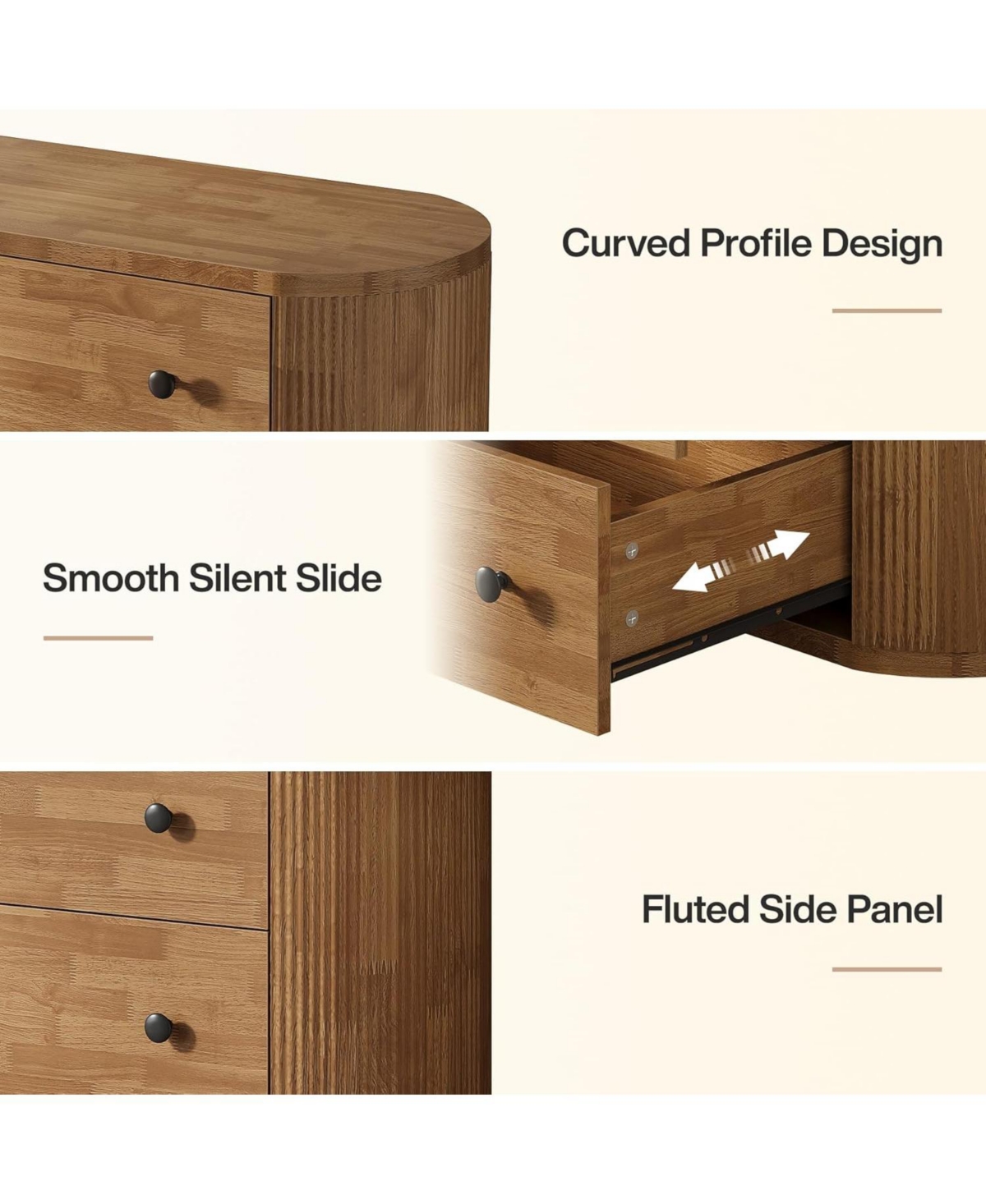 Tribesigns Tall Night Stand for Bedroom, Brown